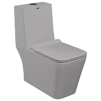 OPC-EG-29211PP Emporio Grey Lavish Siphonic One Piece Closet S Trap (9" Inch) With Soft Close Seat Cover With Hinges, Fixing Accessories Set and Accessories Set, Cistern Fittings