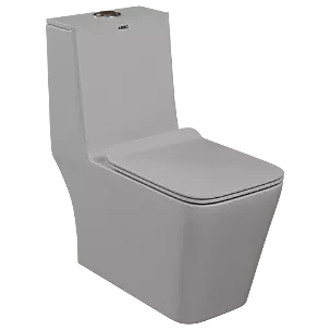 OPC-EG-29211PP Emporio Grey Lavish Siphonic One Piece Closet S Trap (9" Inch) With Soft Close Seat Cover With Hinges, Fixing Accessories Set and Accessories Set, Cistern Fittings