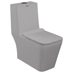 OPC-EG-29211PP Emporio Grey Lavish Siphonic One Piece Closet S Trap (9" Inch) With Soft Close Seat Cover With Hinges, Fixing Accessories Set and Accessories Set, Cistern Fittings