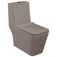 OPC-LW-29211PP Lush Brown Lavish Siphonic One Piece Closet S Trap (9" Inch) With Soft Close Seat Cover With Hinges, Fixing Accessories Set and Accessories Set, Cistern Fittings