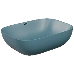 TTB-LU-23541 Luxe Blue Apple Thin Rim Table Top Basin 18" x 13" Inch