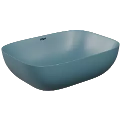TTB-LU-23541 Luxe Blue Apple Thin Rim Table Top Basin 18" x 13" Inch