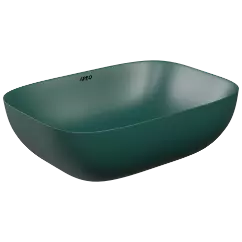 TTB-PG-23541 Peacock Green Apple Thin Rim Table Top Basin 18" x 13" Inch