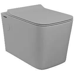 WHC-EG-29321PP Emporio Grey Lavish Rimless Wall Hung Closet With Soft Close Seat Cover, Hinges, Accessories Set