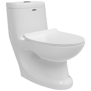 OPC-18121PP Elite Washdown One Piece Closet P Trap With Soft Close Seat Cover, Hinges, Fixing Accessories Set and Accessories Set, Cistern Fittings