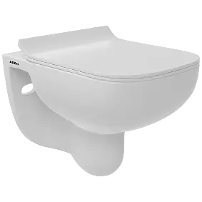 WHC-28121PP Inox Washdown Wall Hung Closet With Soft Close Seat Cover, Hinges, Accessories Set