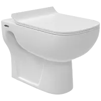 EWC-28111PP Inox Washdown EWC S Trap (4" Trap) With Gasket And Installation Kit With Normal Close Seat Cover, Hinges, Fixing Accessories