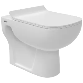 EWC-28111PP Inox Washdown EWC S Trap (4" Trap) With Gasket And Installation Kit With Normal Close Seat Cover, Hinges, Fixing Accessories