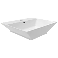 TWT-31641 Kia Thin Rim Table Top / Wall Hung With Tap Hole Basin 18" x 15" Inch