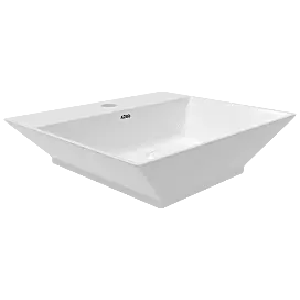 TWT-31641 Kia Thin Rim Table Top / Wall Hung With Tap Hole Basin 18" x 15" Inch