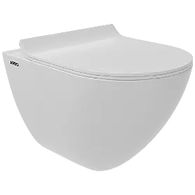 WHC-18322UF Kia Rimless Blind Installation Wall Hung Closet With UF Soft Close Seat Cover, Hinges, Accessories Set With Allen Key Rack Rack Bolt