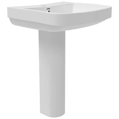 WFP-15742 Lavish Wash Basin 22" x 16" With Full Pedestal