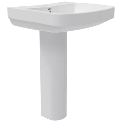 WFP-15742 Lavish Wash Basin 22" x 16" With Full Pedestal
