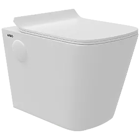 WHC-29321PP Lavish Rimless Wall Hung Closet With Soft Close Seat Cover, Hinges, Accessories Set