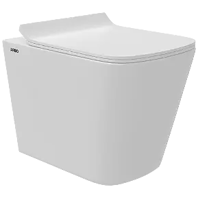 WHC-29322UF Lavish Rimless Wall Hung Closet Blind Installation With UF Soft Close Seat Cover, Hinges, Accessories Set With Big Allen Key Rack Rack Bolt