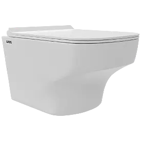 WHC-30322UF Lavish Rimless Blind Installation Wall Hung Closet With UF Soft Close Seat Cover, Hinges, Accessories Set With Allen Key Rack Rack Bolt