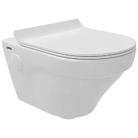 WHC-27321PP Lexus Rimless Wall Hung Closet With Soft Close Seat Cover, Hinges, Accessories Set