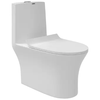 OPC-21211PP Prime Siphonic One Piece Closet S Trap (9" Inch) With Soft Close Seat Cover With Hinges, Fixing Accessories Set and Accessories Set, Cistern Fittings
