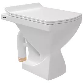 EWC-15111PP Solo EWC S Trap With Normal Close Seat Cover, Hinges, Fixing Accessories