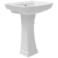 WFP-26731 Solo Wash Basin 25" x 20" With Full Pedestal