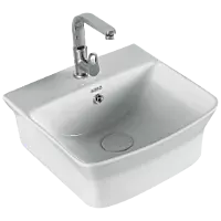 TWT-15641 Inox Table Top / Wall Hung With Tap Hole Basin 14" x 14" Inch