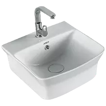 TWT-15641 Inox Table Top / Wall Hung With Tap Hole Basin 14" x 14" Inch