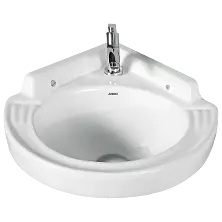 WBT-25442 Cosmo Corner Wall Hung Basin 15" x 15" Inch