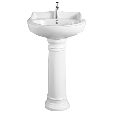 WFP-18732 Elite Wash Basin 22" x 16" With Full Pedestal