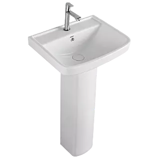 WFP-27741 Inox Wash Basin 19" x 15" With Full Pedestal