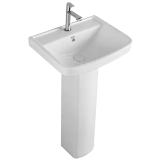 WFP-27741 Inox Wash Basin 19" x 15" With Full Pedestal