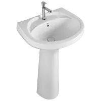 WFP-32731 Cosmo Wash Basin 22" x 17" With Full Pedestal