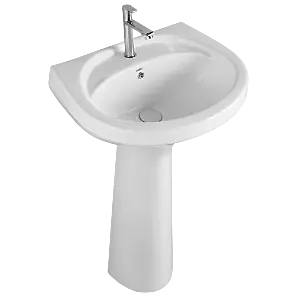 WFP-32731 Cosmo Wash Basin 22" x 17" With Full Pedestal