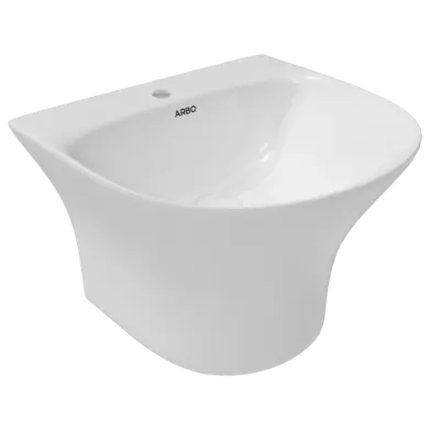 HOB-21042 Prime 14" x 15" Half One Piece Basin With Tap Hole