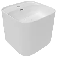 HOB-25042 Cosmo 16" x 16" Half One Piece Basin With Tap Hole