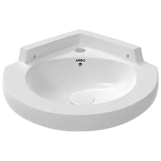 WBT-25442 Cosmo 12" x 12" Inch Corner Wall Hung Basin