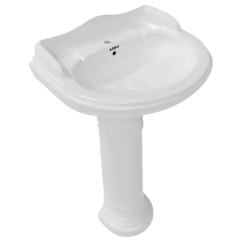 WFP-18732 Elite 22" x 16" Wash Basin With Full Pedestal