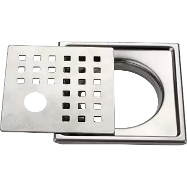 SD-22 Bathroom Grating 6" x 6" Inch With Pipe Hole SUS 304