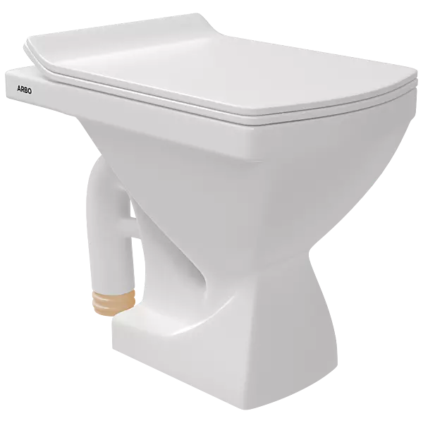 EWC-15111PP Solo S Trap EWC With Normal Close Seat Cover, Hinges, Fixing Accessories