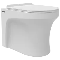 EWC-25112PP Cosmo S Trap (4" Trap) Washdown EWC With Installation Kit With Normal Close Seat Cover, Hinges, Fixing Accessories