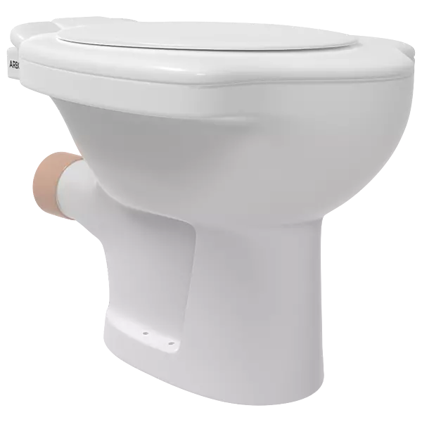 EWC-33121PP Elite P Trap EWC With Normal Close Seat Cover, Hinges, Fixing Accessories