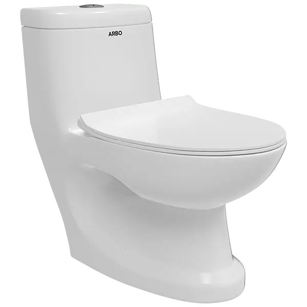 OPC-18121PP Elite P Trap Washdown One Piece Closet With Soft Close Seat Cover, Hinges, Fixing Accessories Set and Accessories Set, Cistern Fittings