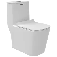 OPC-29121PP Lavish Washdown P Trap One Piece Closet With Soft Close Seat Cover With Hinges, Fixing Accessories Set and Accessories Set, Cistern Fittings