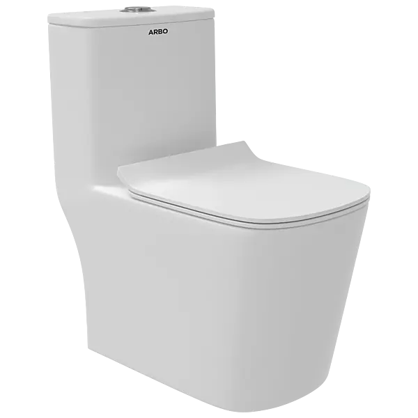 OPC-29211PP Lavish Siphonic S Trap (9" Inch) One Piece Closet With Soft Close Seat Cover With Hinges, Fixing Accessories Set and Accessories Set, Cistern Fittings