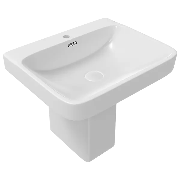 WHP-15741 Neo 18" x 14" Wash Basin With Half Pedestal