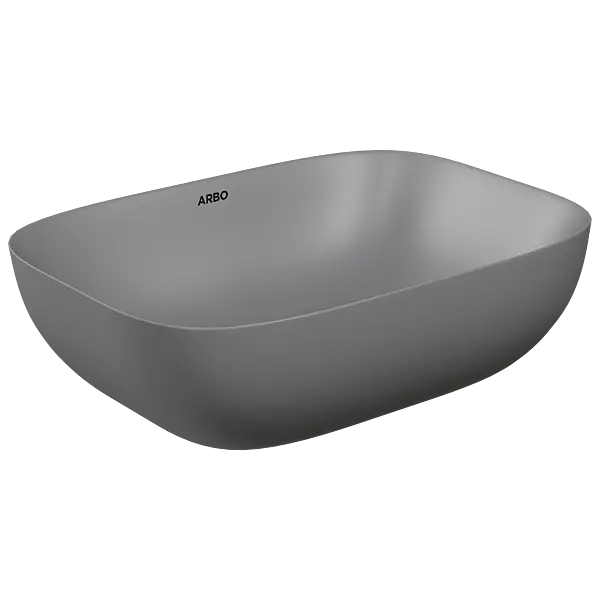 TTB-AG-23541 Armani Grey 18" x 13" Inch Apple Thin Rim Table Top Basin