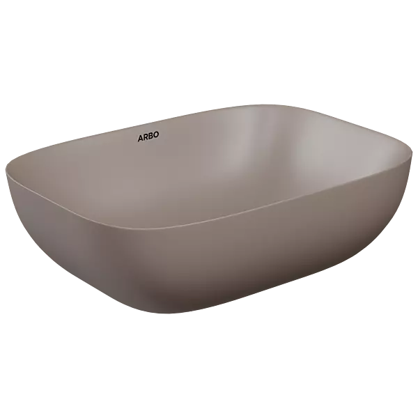 TTB-LW-23541 Lush Brown 18" x 13" Inch Apple Thin Rim Table Top Basin