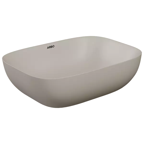 TTB-SB-23541 Saint Beige 18" x 13" Inch Apple Thin Rim Table Top Basin