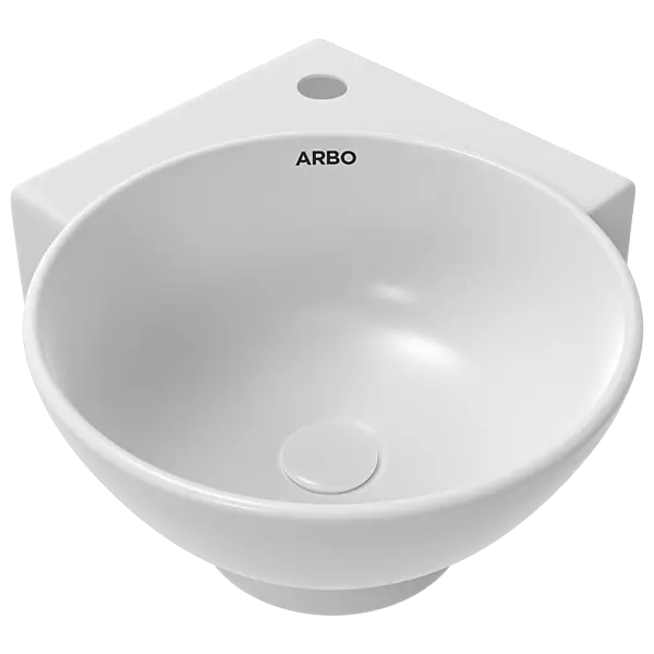 WBT-13443 Lexus 14" x 14" Inch Corner Wall Hung Basin