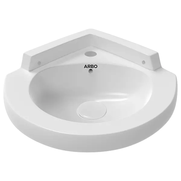 WBT-25442 Cosmo 12" x 12" Inch Corner Wall Hung Basin