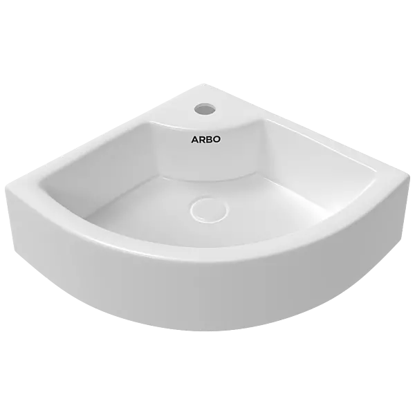 WBT-26441 Solo 16" x 16" Inch Corner Wall Hung Basin